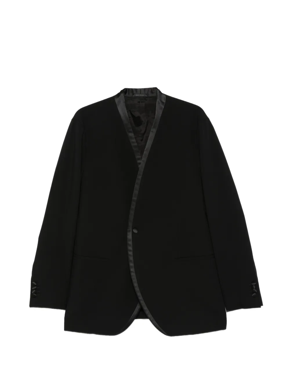 Giorgio Armani buttoned tailored jacket - Nero
