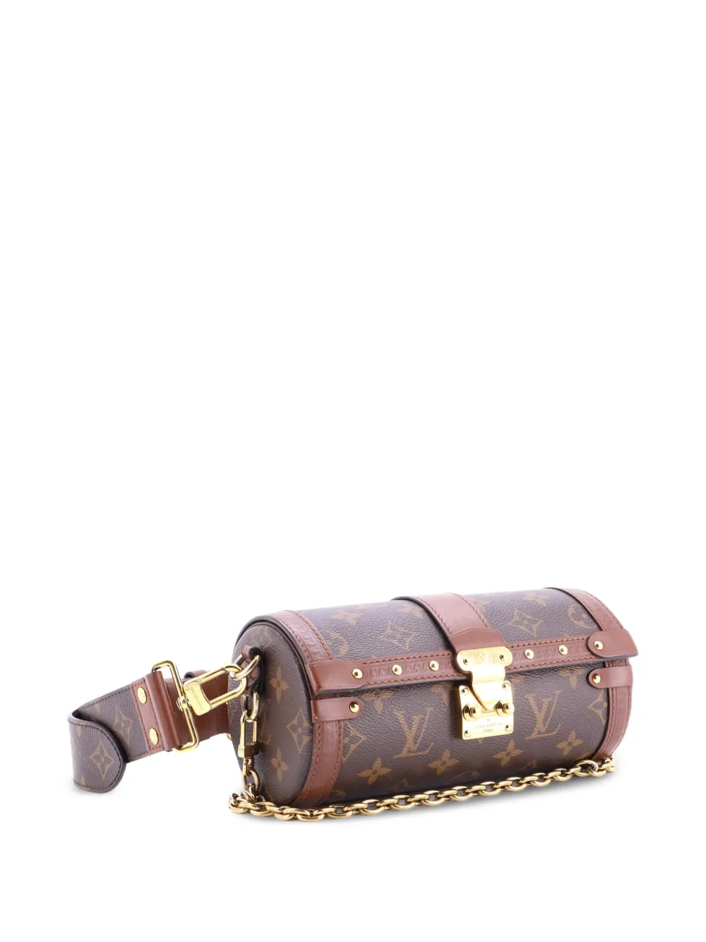 Louis Vuitton Pre-owned Papillon Trunk Bag Monogram Canvas Shoulder Bag in Brown, view 3