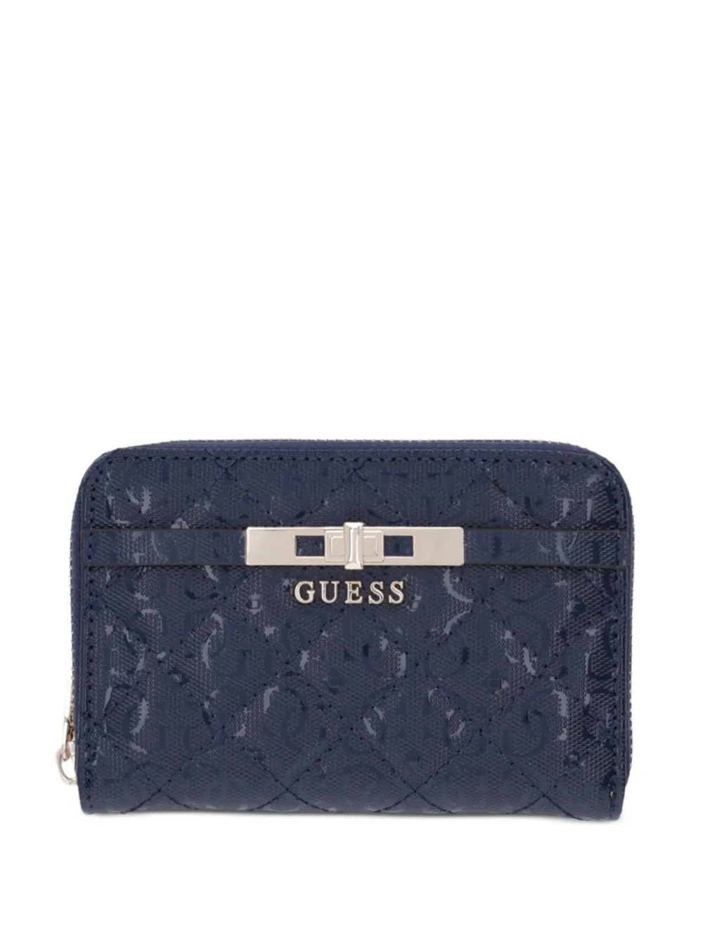 GUESS USA quilted logo-embossed wallet - Blu