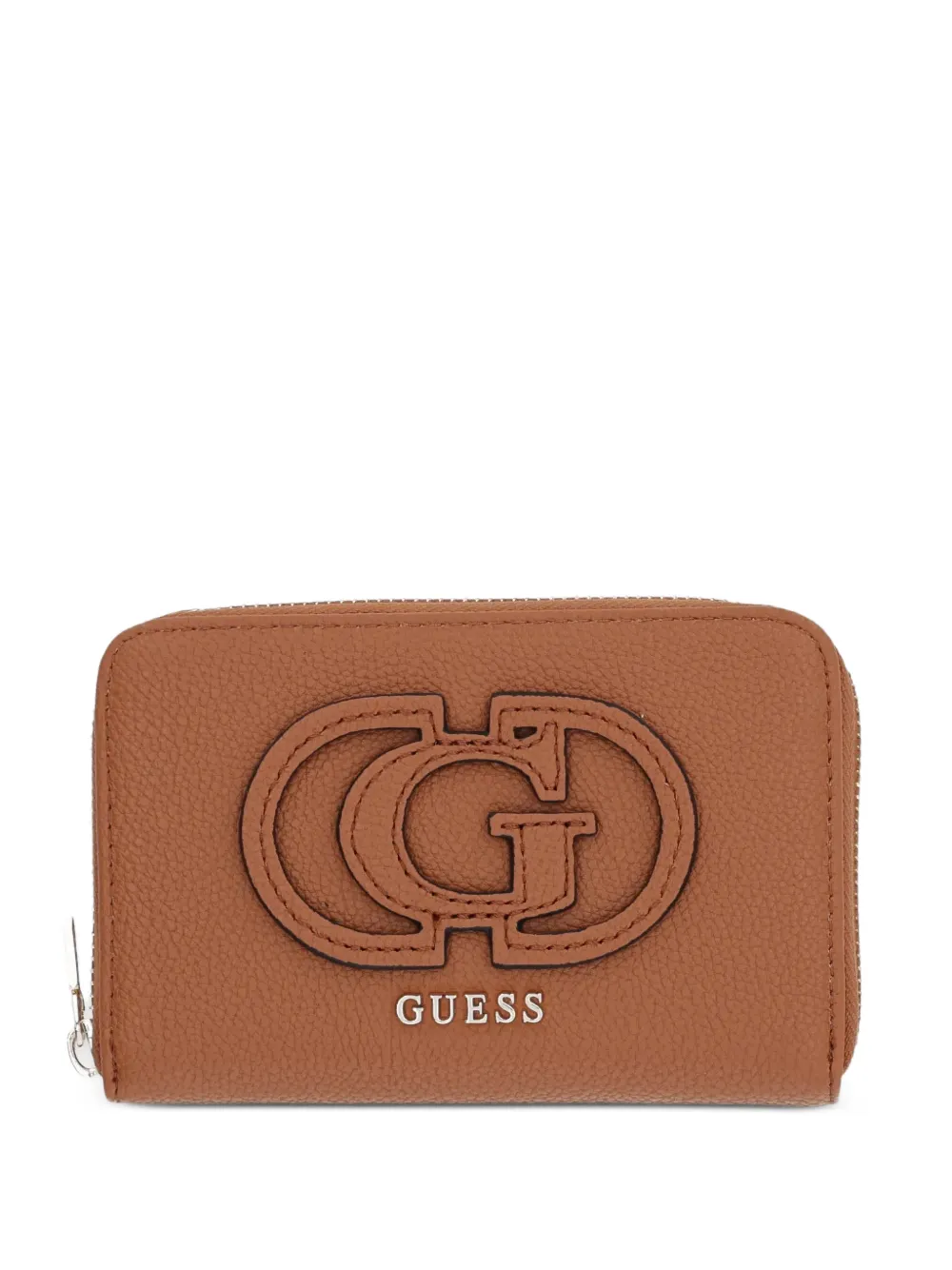 GUESS USA logo zip wallet - Marrone