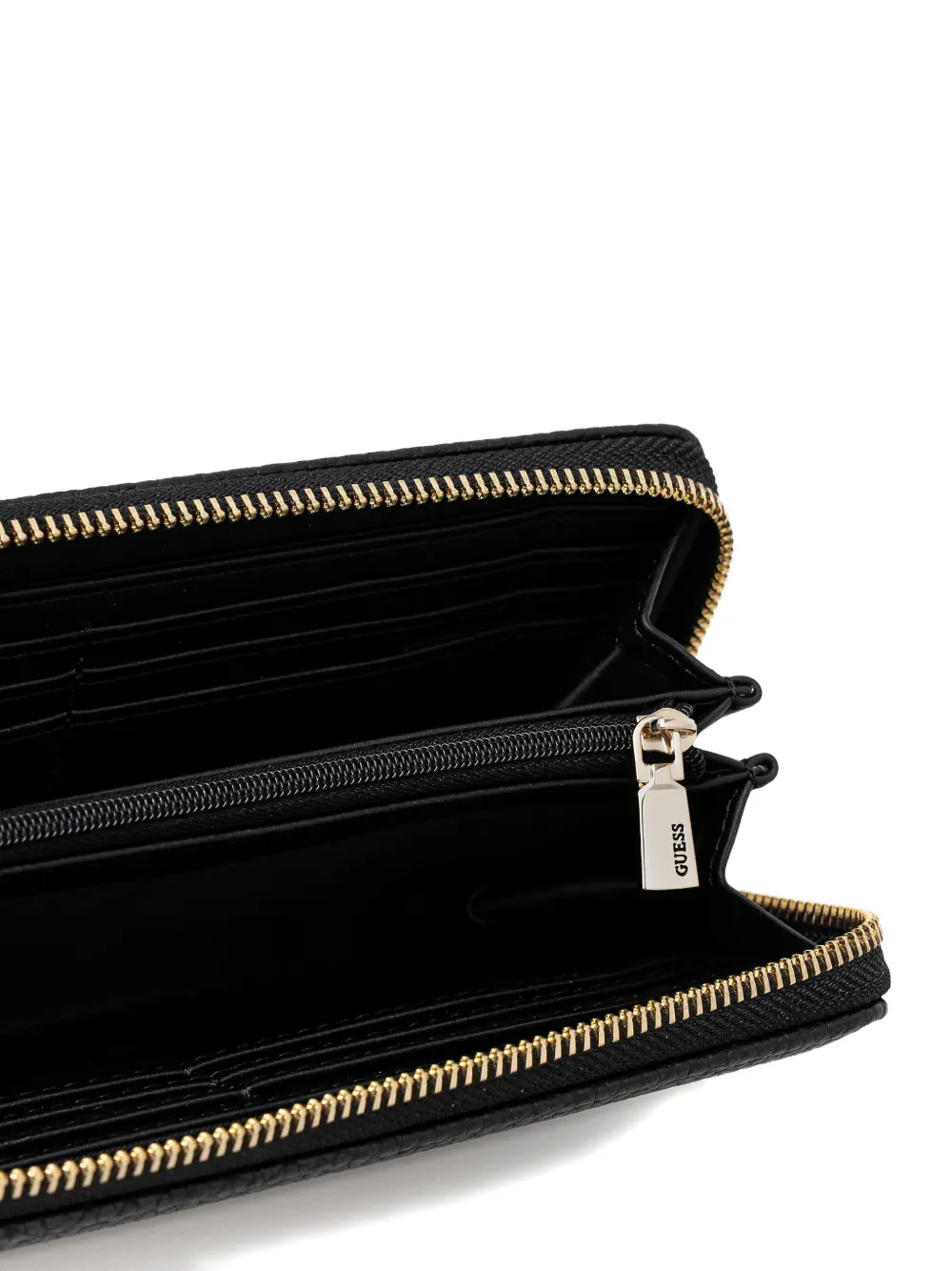 GUESS USA Brenton portemonnee met bewerkt effect Zwart