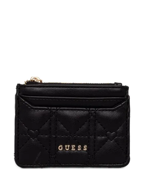 GUESS USA quilted cardholder and keychain set