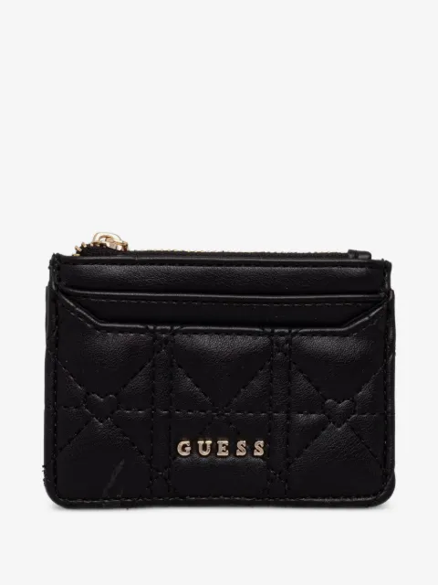 GUESS USA quilted cardholder and keychain set