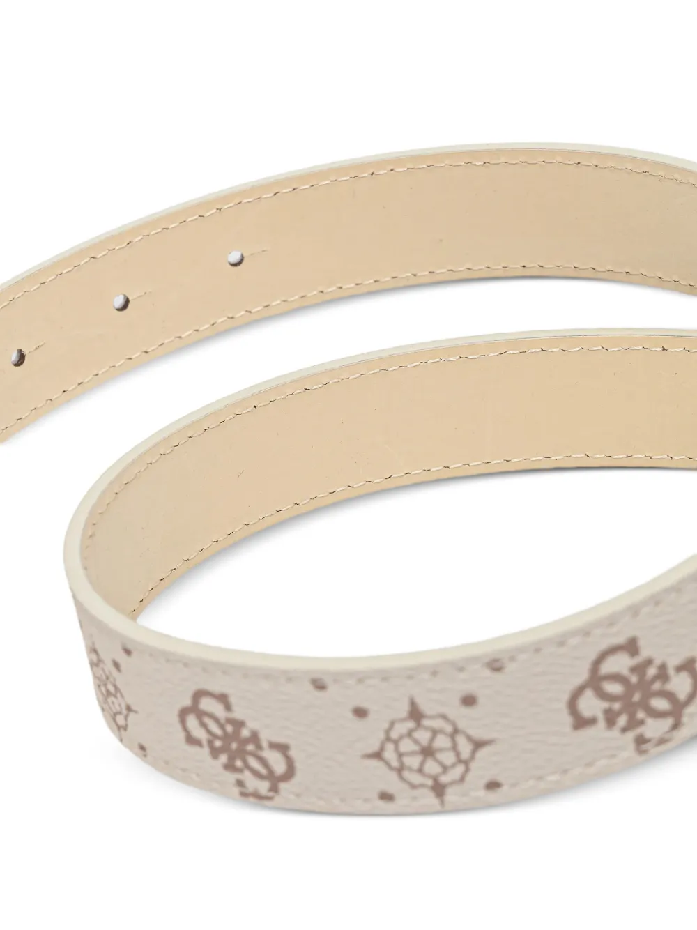 GUESS USA Riem met logoplakkaat Beige