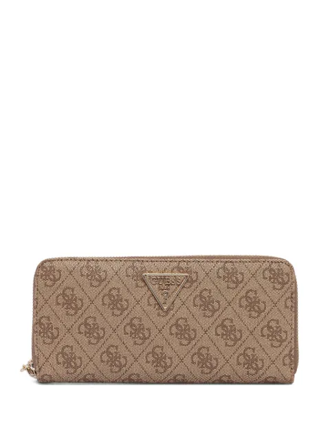 GUESS USA Laurel monogram-print logo-plaque wallet