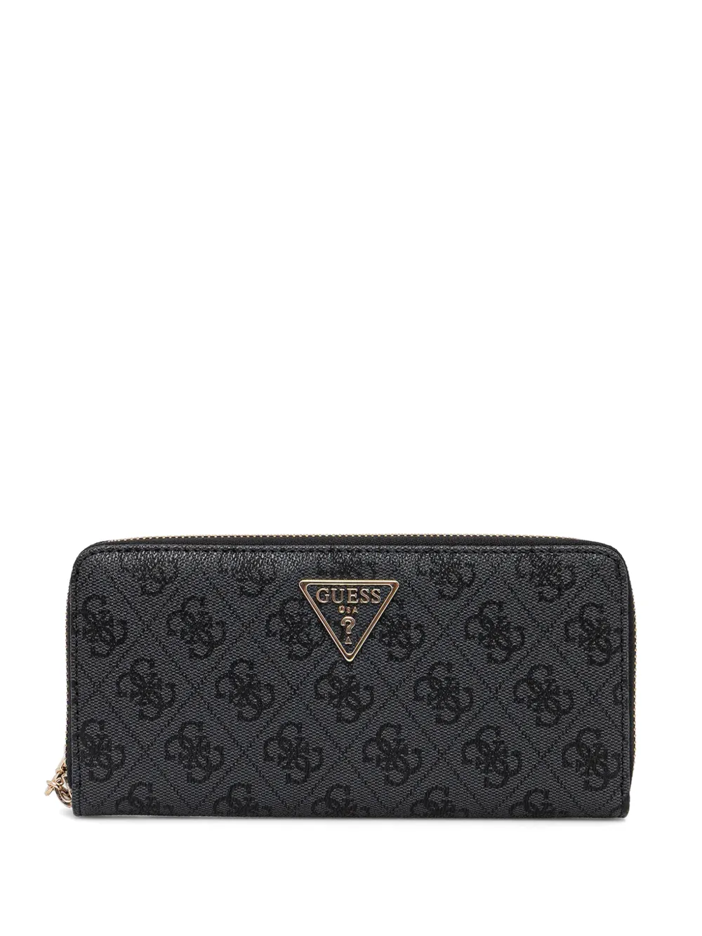 GUESS USA Laurel 4G logo-print zip-around maxi wallet - Grau