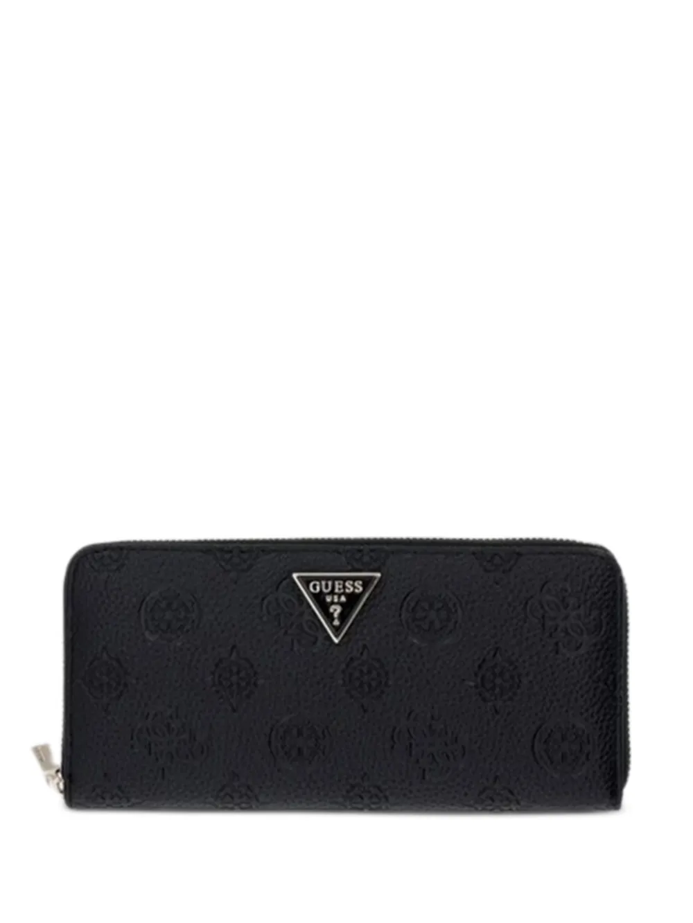 GUESS USA maxi Cresidia embossed zip wallet - Nero