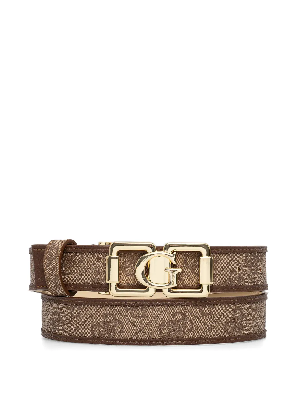 GUESS USA logo buckle pattern belt - Toni neutri