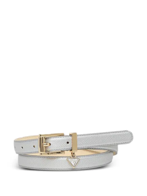 GUESS USA logo-charm buckled belt