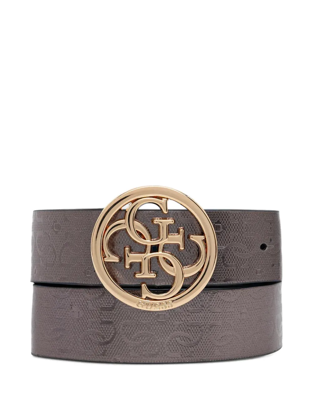 GUESS USA logo-debossed reversible belt - Grigio