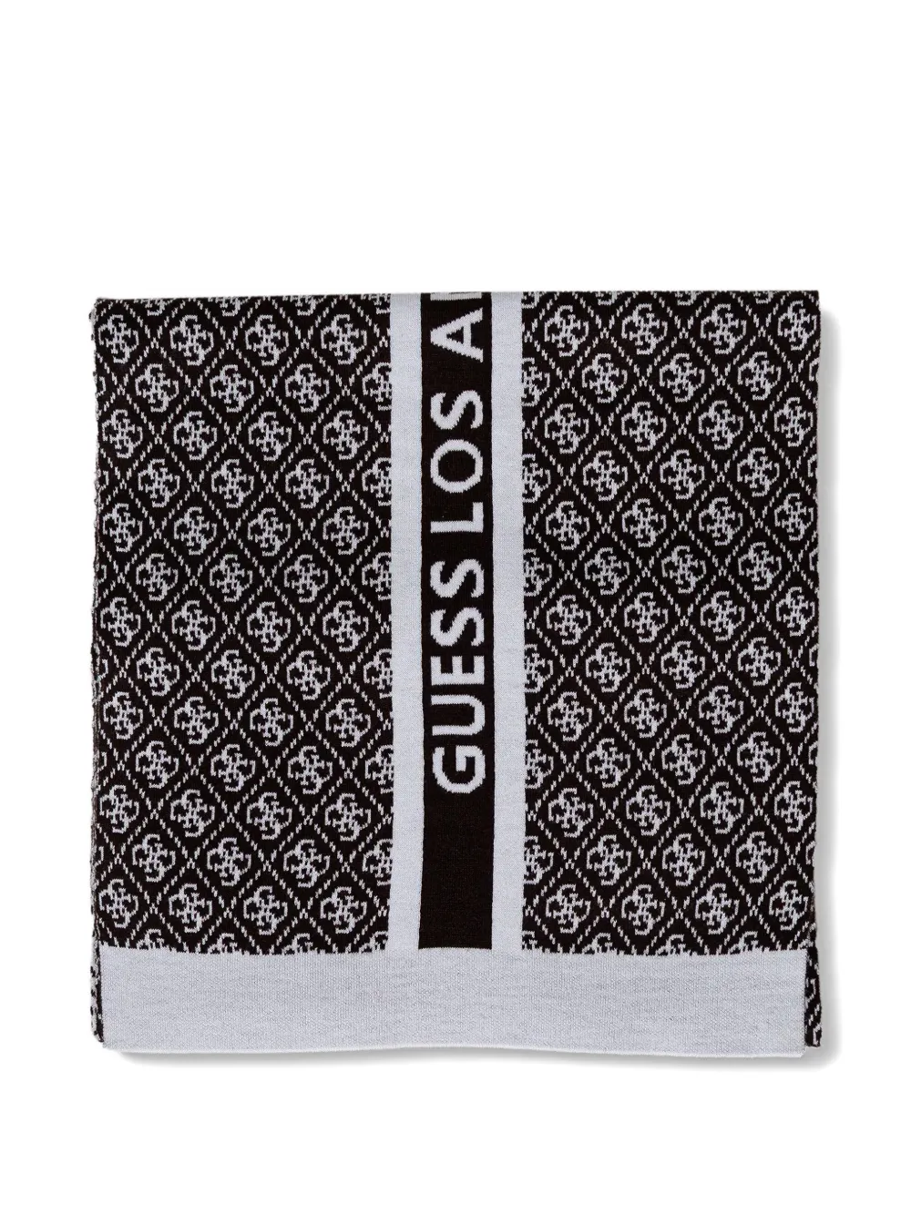 GUESS USA Sjaal met monogram-patroon en logo-print Bruin