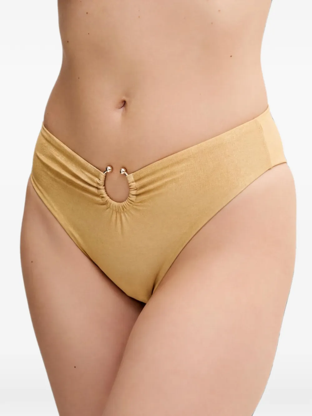 GUESS USA ring-detail bikini bottoms - Toni neutri