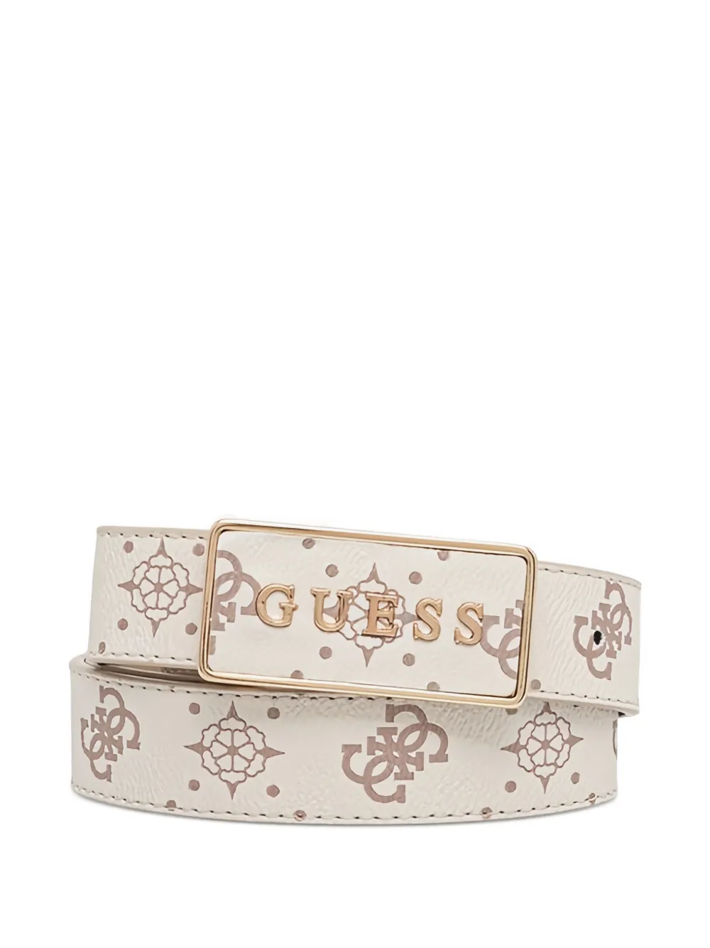 GUESS USA logo pattern belt - Toni neutri