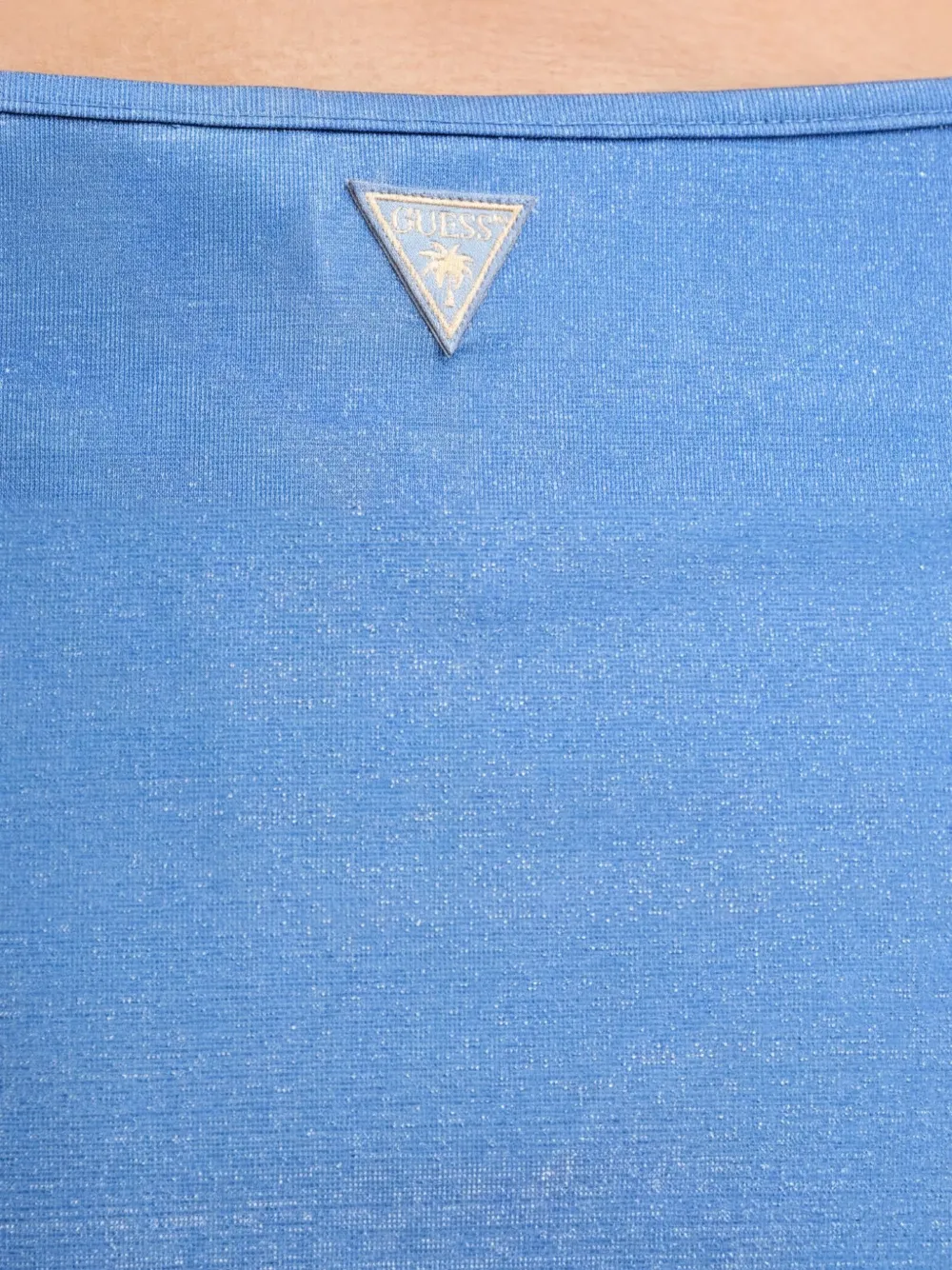 GUESS USA metallic-effect side-slit beach skirt Blauw