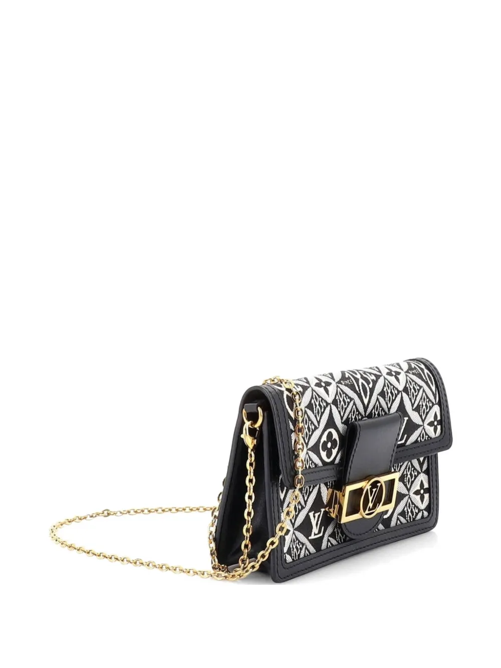  Louis Vuitton Pre-owned Pochette Portefeuille Dauphine édition Limitée Depuis 1854 à Motif Monogrammé En Jacquard Avec Chaîne - Noir 