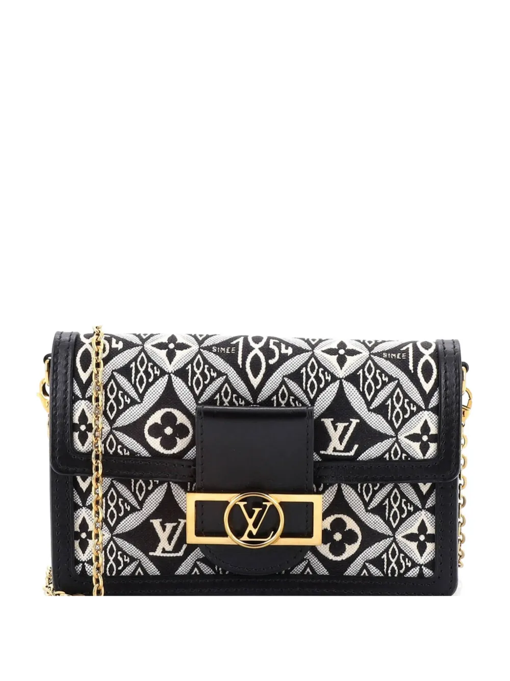 Louis Vuitton Pre-Owned Dauphine Chain Wallet Limited Edition Since 1854 Monogram Jacquard clutch bag - Nero
