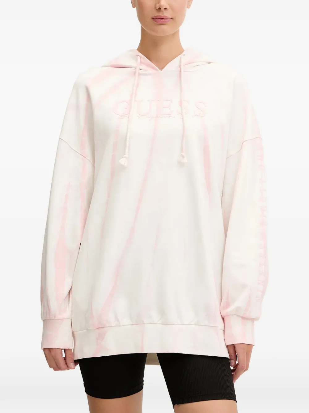 GUESS USA logo-print hoodie - Rosa