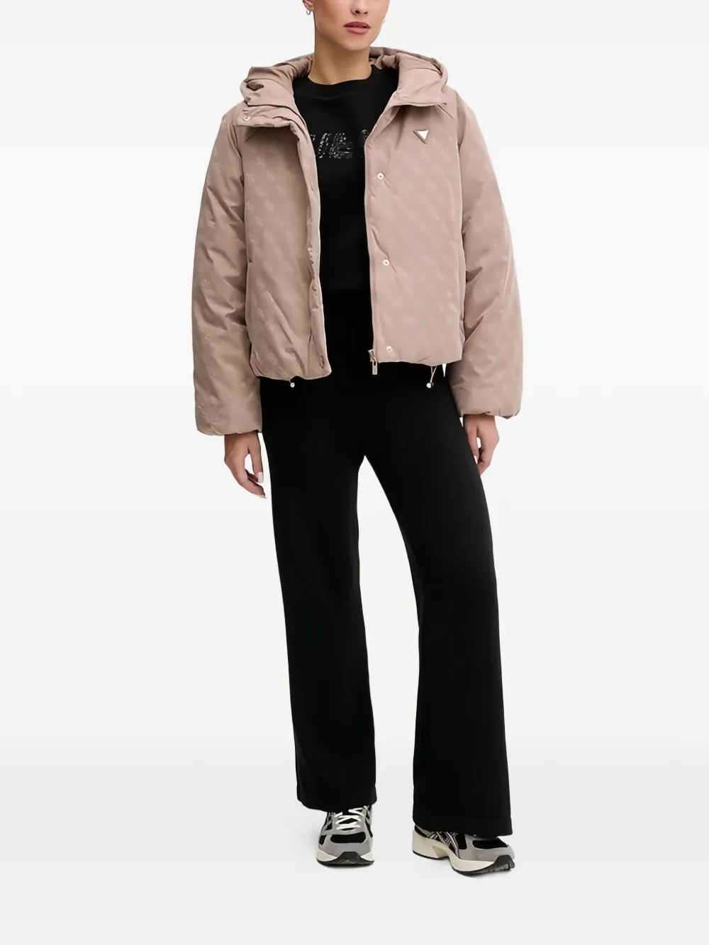 GUESS USA Fluwelen sweater met vlak Zwart