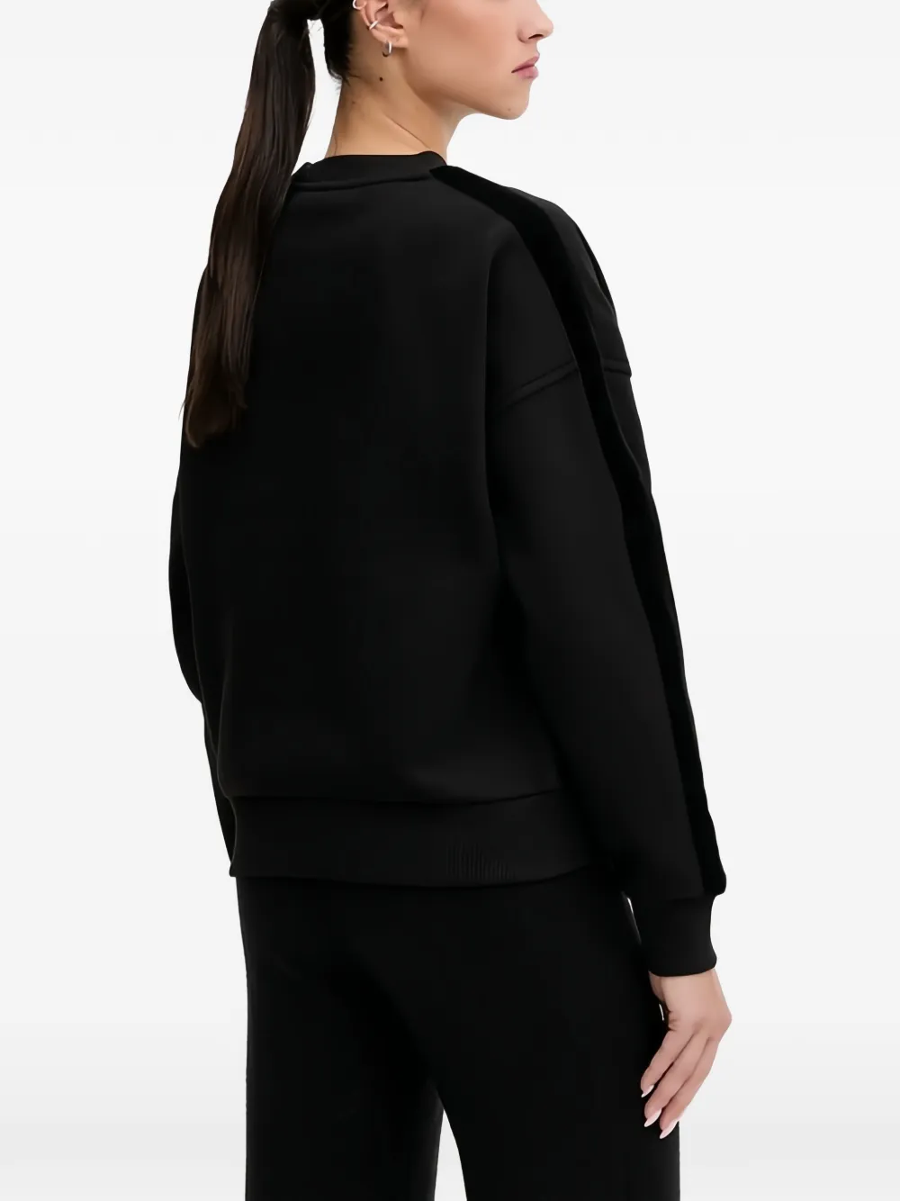GUESS USA Fluwelen sweater met vlak Zwart