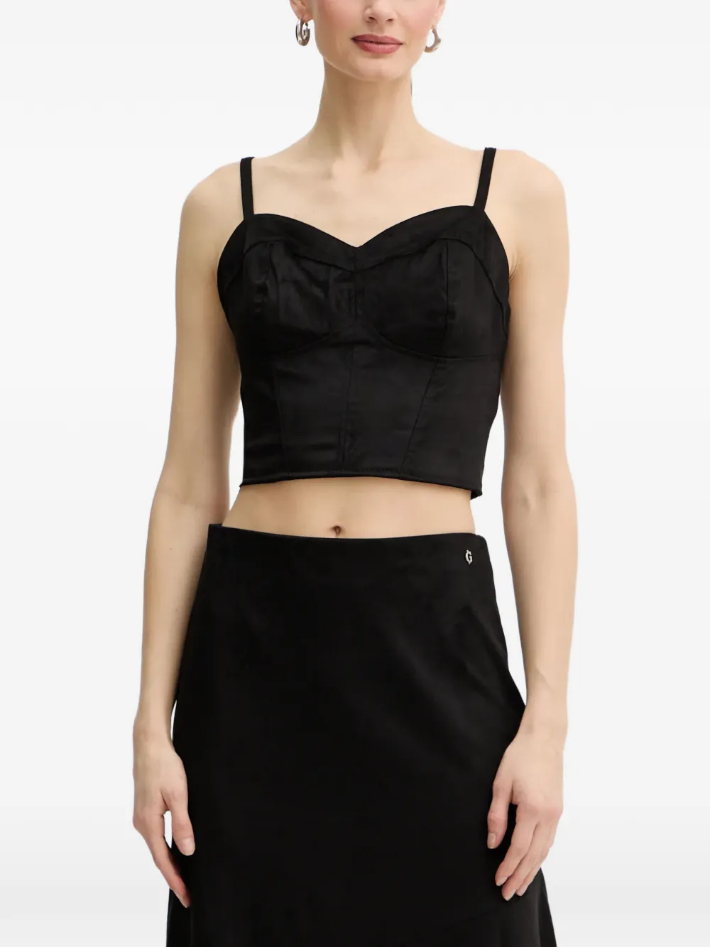 GUESS USA Nunzia sweetheart-neckline tank top - Nero