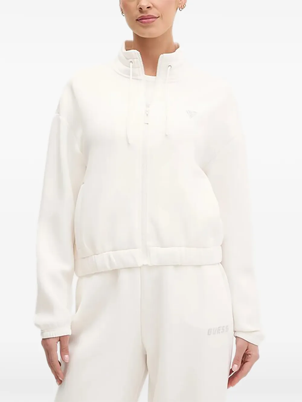 GUESS USA rhinestone-embellished zip-up jacket - Toni neutri