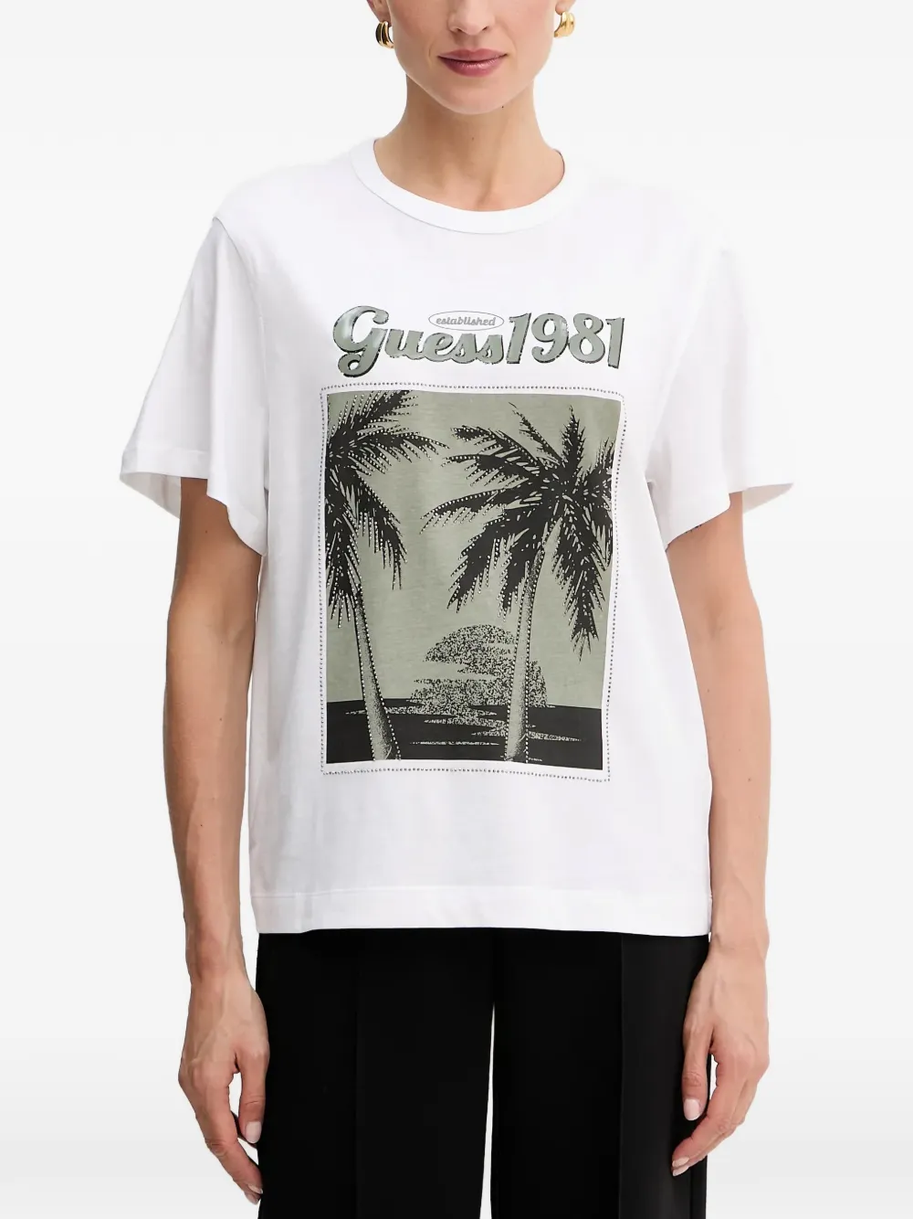 GUESS USA graphic-print T-shirt - Bianco