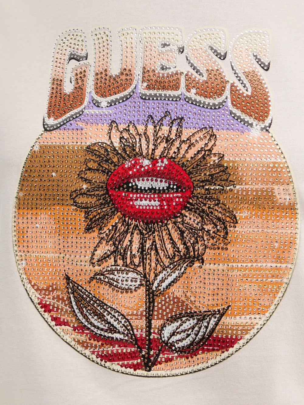 GUESS USA graphic-print T-shirt Beige
