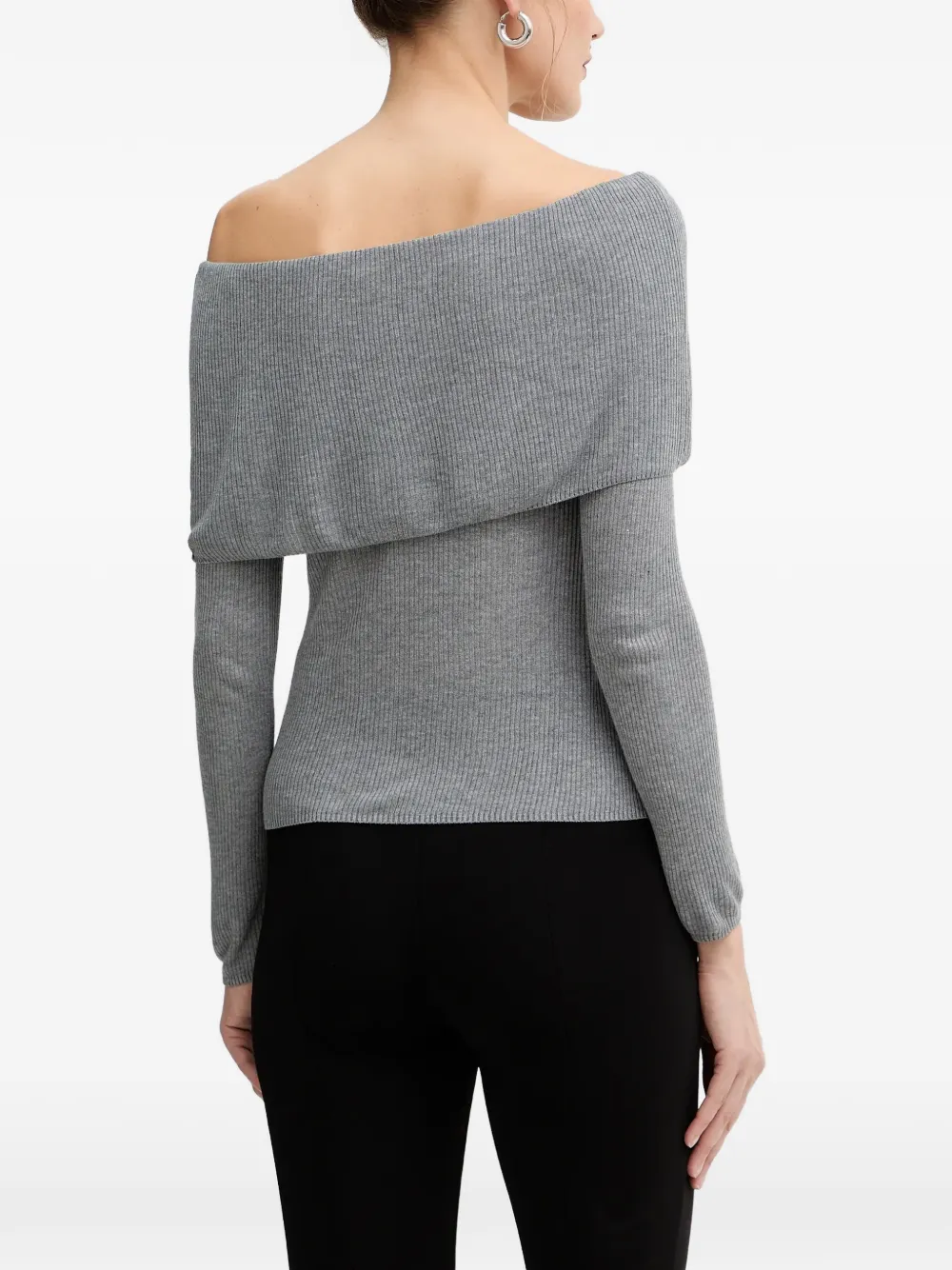 GUESS USA Off-shoulder top met lange mouwen Grijs