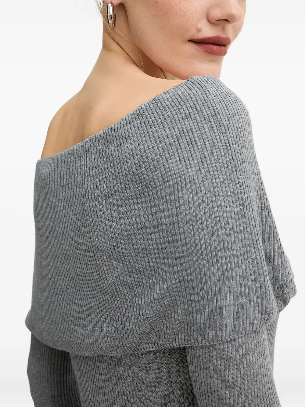 GUESS USA Off-shoulder top met lange mouwen Grijs