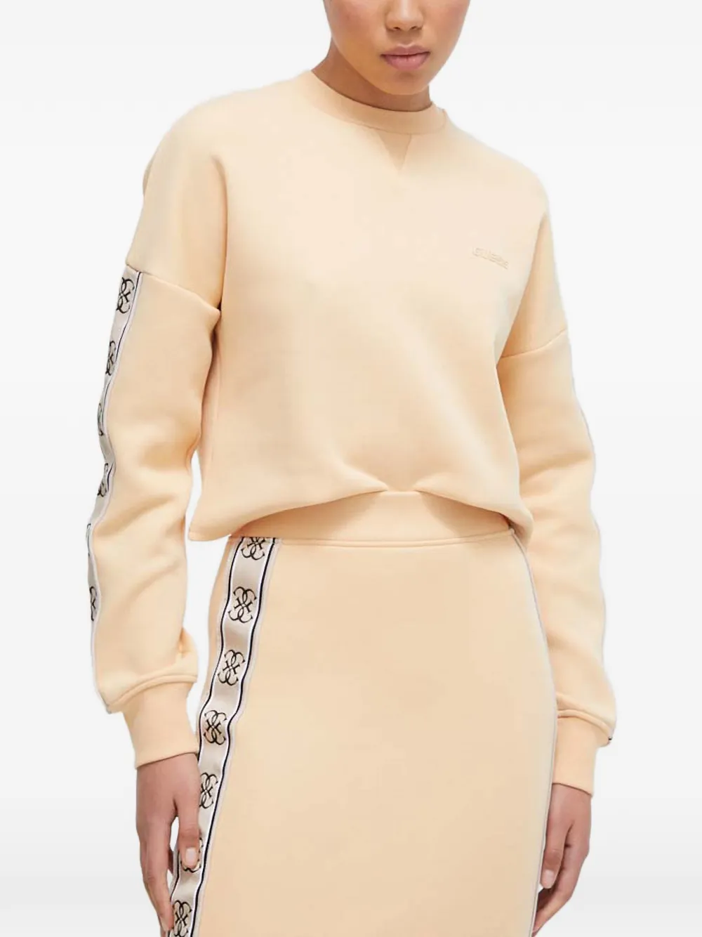 GUESS USA logo-tape cropped sweatshirt - Arancione