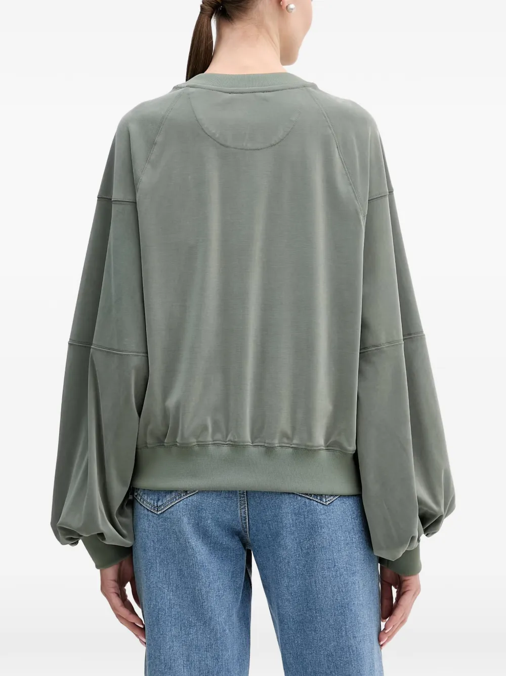 GUESS USA Verfraaide sweater met ballonmouwen Groen