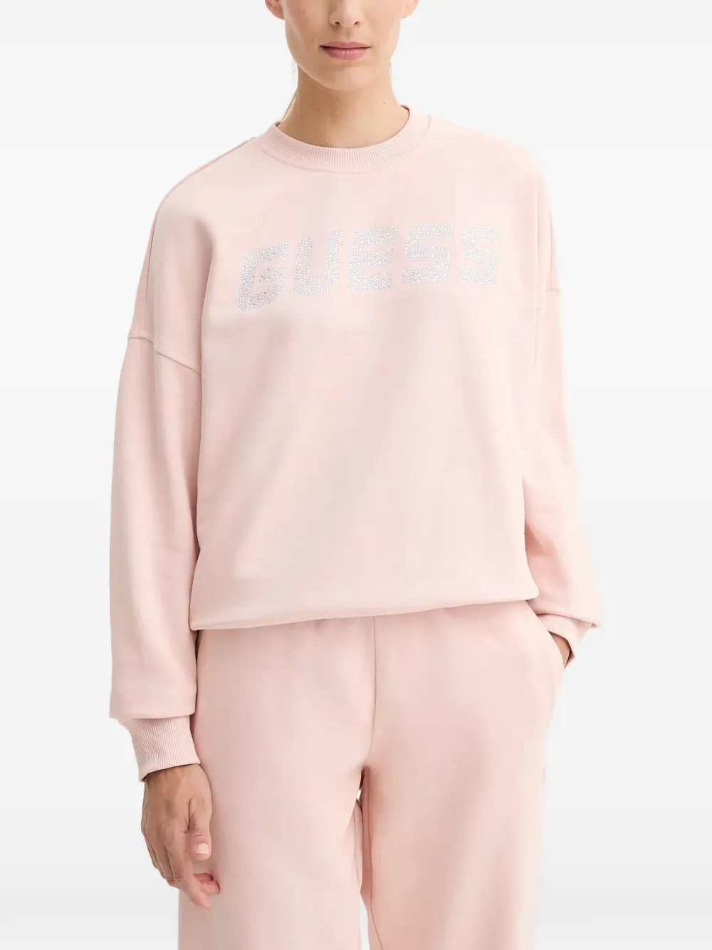 GUESS USA Verziertes Sweatshirt - Rosa