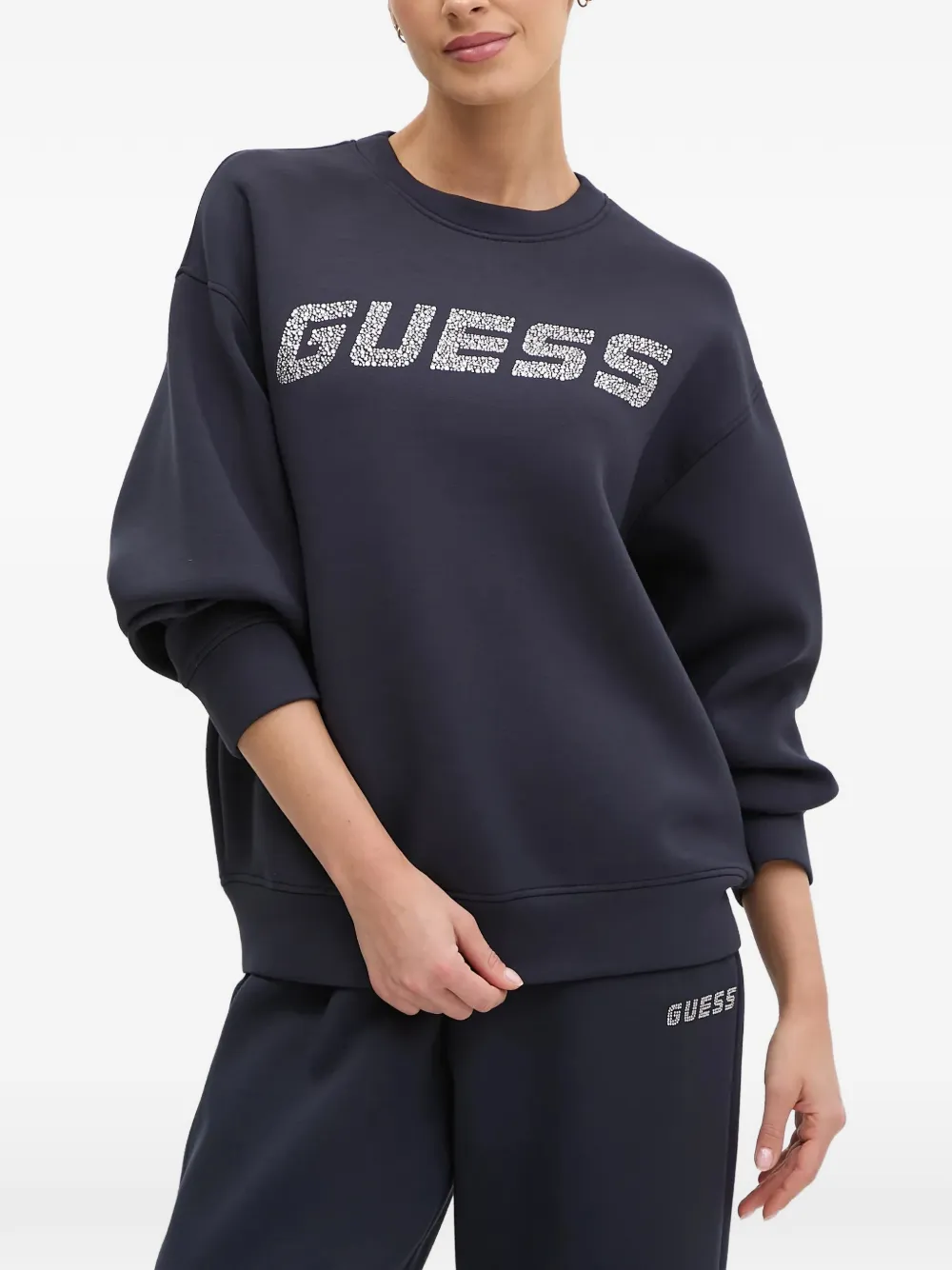 GUESS USA embellished sweatshirt - Blu