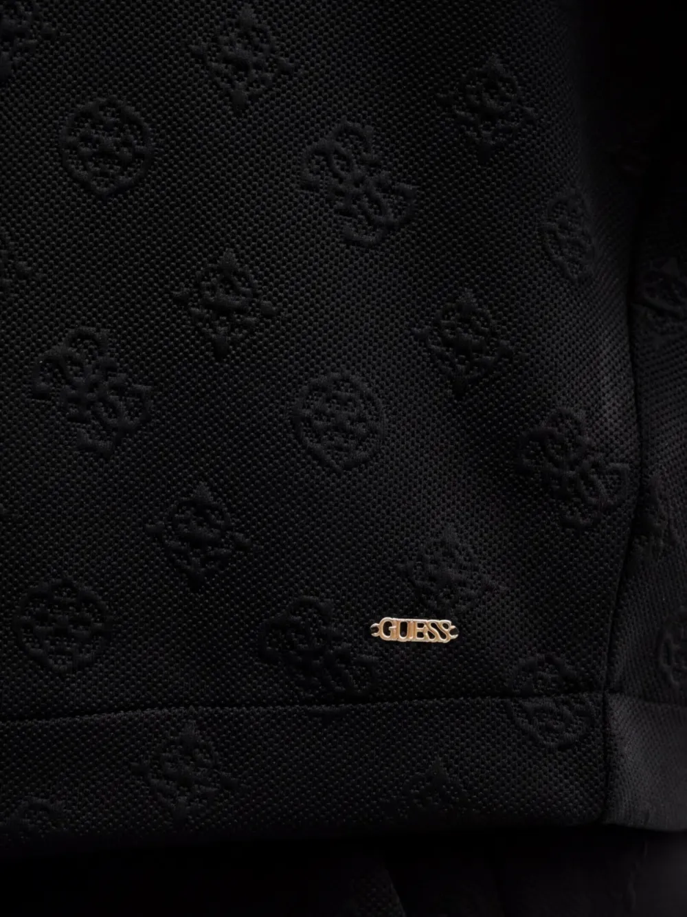 GUESS USA Hoodie met logo-reliëf Zwart