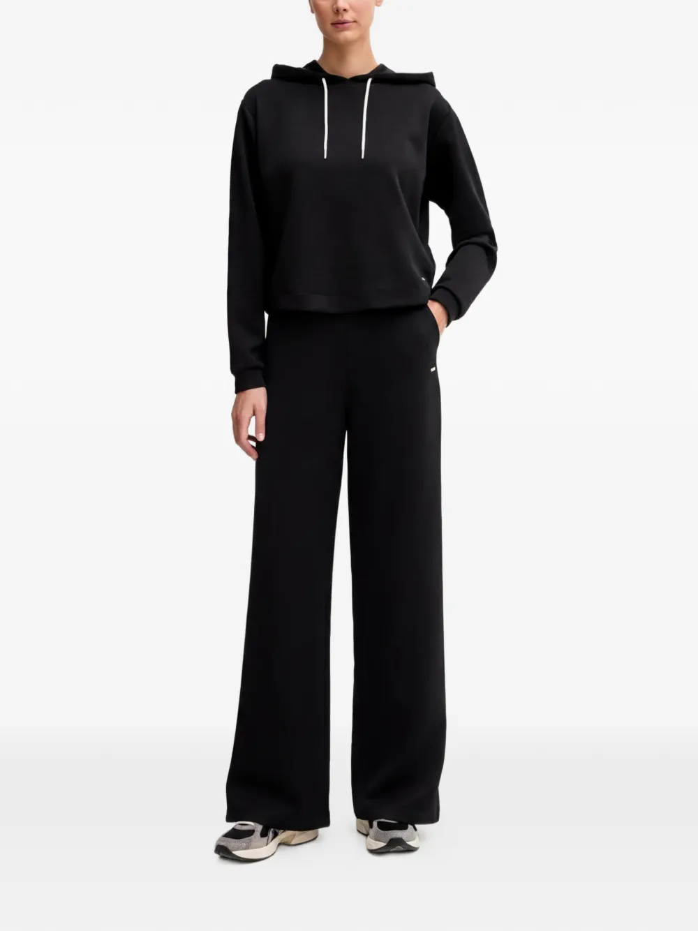 GUESS USA Hoodie met logo-reliëf Zwart