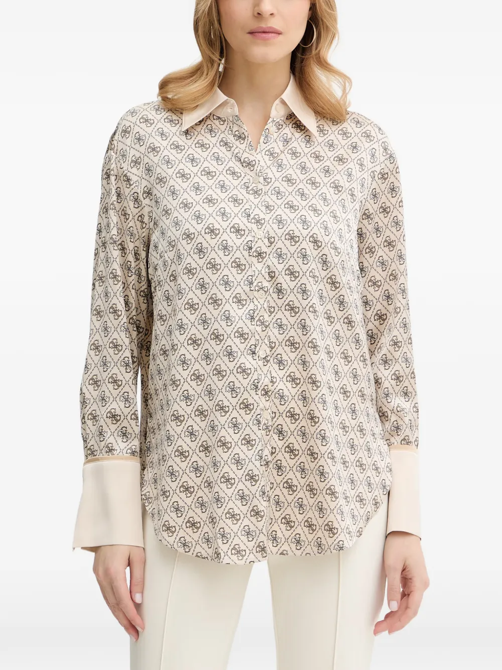 GUESS USA patterned collared shirt - Toni neutri