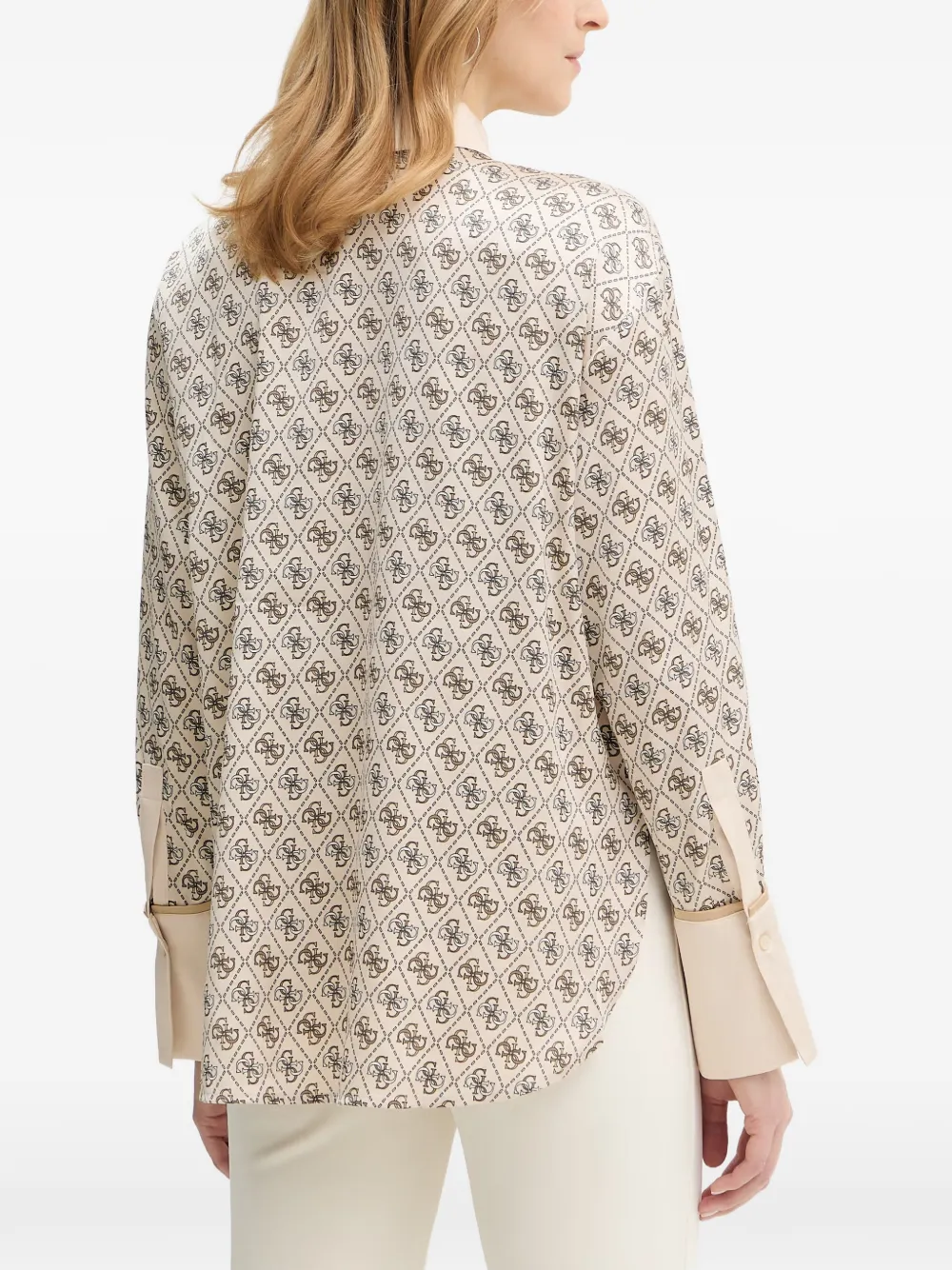  Guess Usa Patterned Collared Shirt - Neutro 
