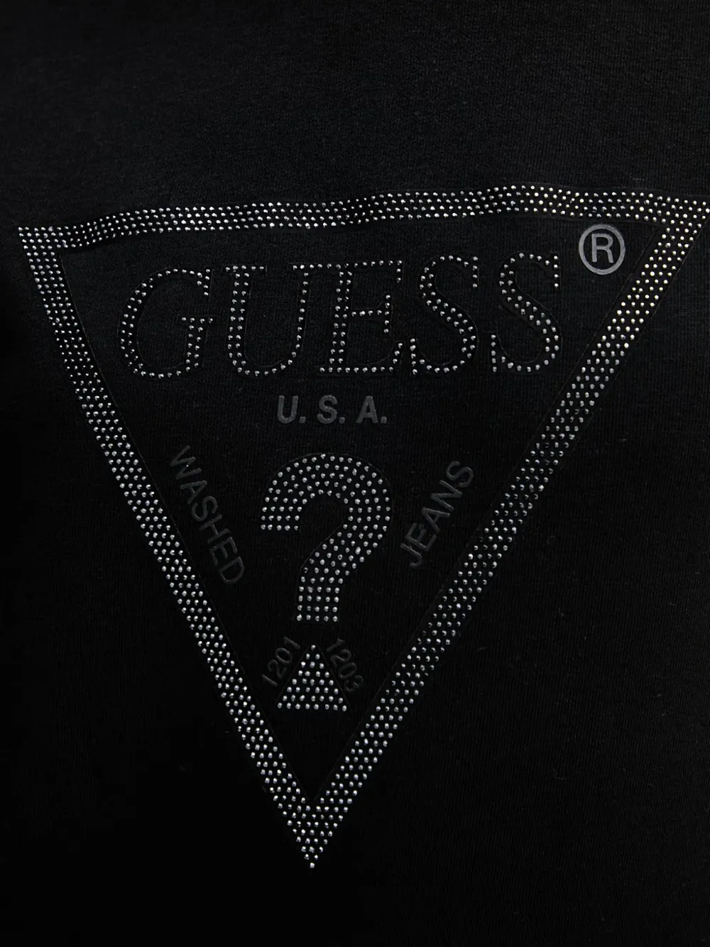 GUESS USA Sweater met verfraaid logo Zwart