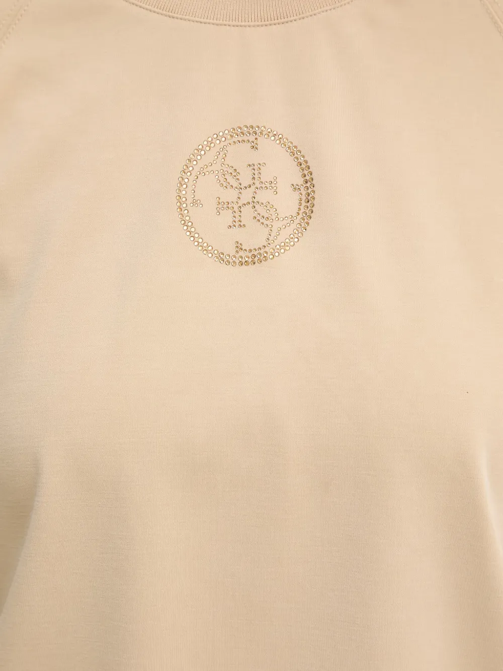 GUESS USA logo-embellished round-neck sweatshirt Beige