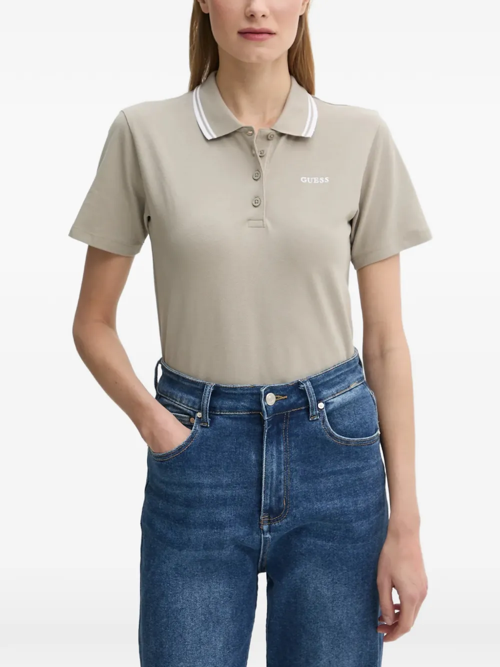 GUESS USA collared polo shirt - Toni neutri