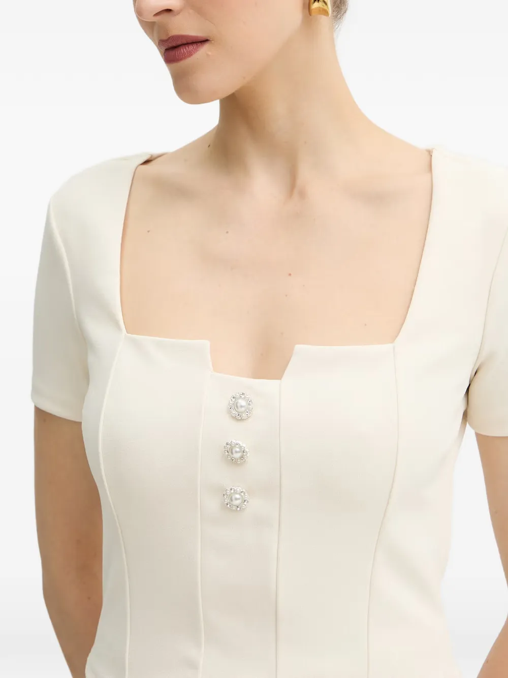 GUESS USA Top met knoop Beige