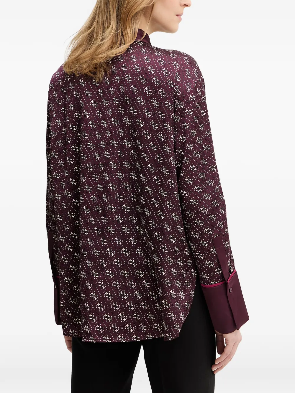 GUESS USA Overhemd met monogramprint Paars