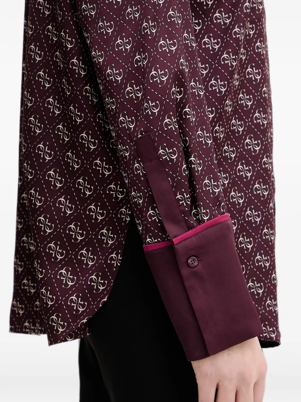 GUESS USA Overhemd met monogramprint Paars