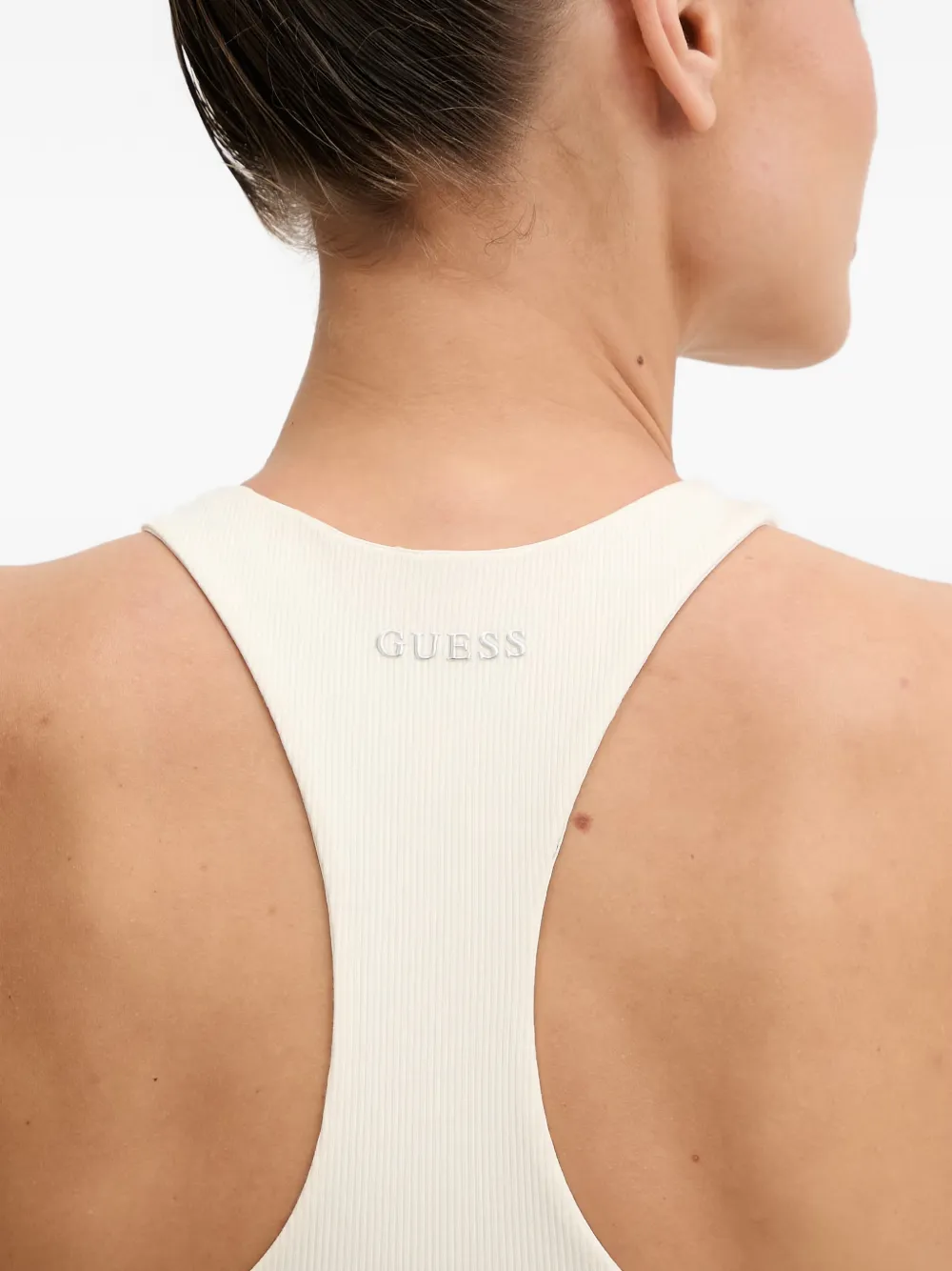 GUESS USA Geribbelde tanktop Wit