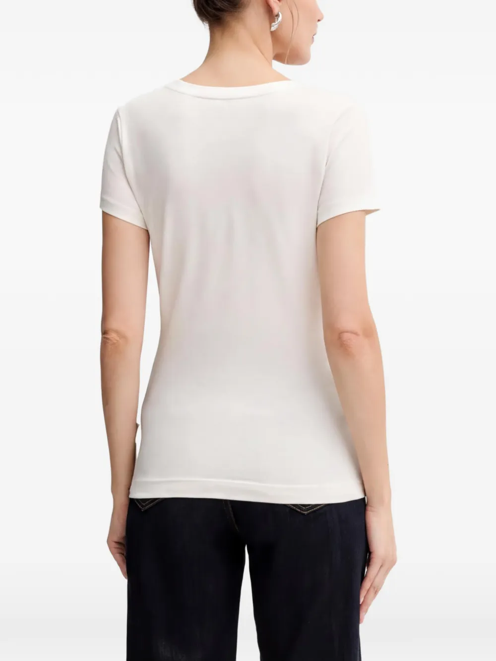 GUESS USA T-shirt met bloemenprint Beige