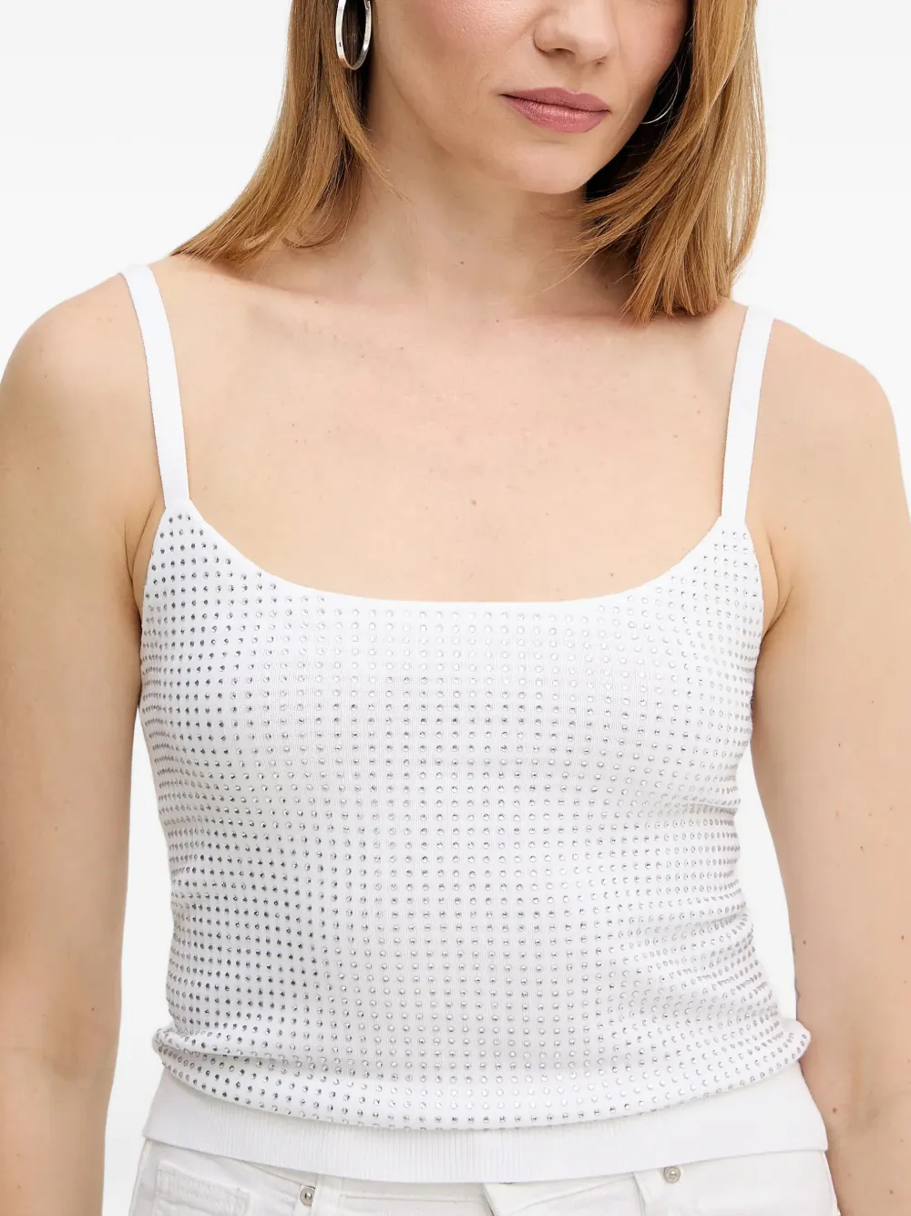 GUESS USA Khloe tanktop verfraaid met kristallen Wit