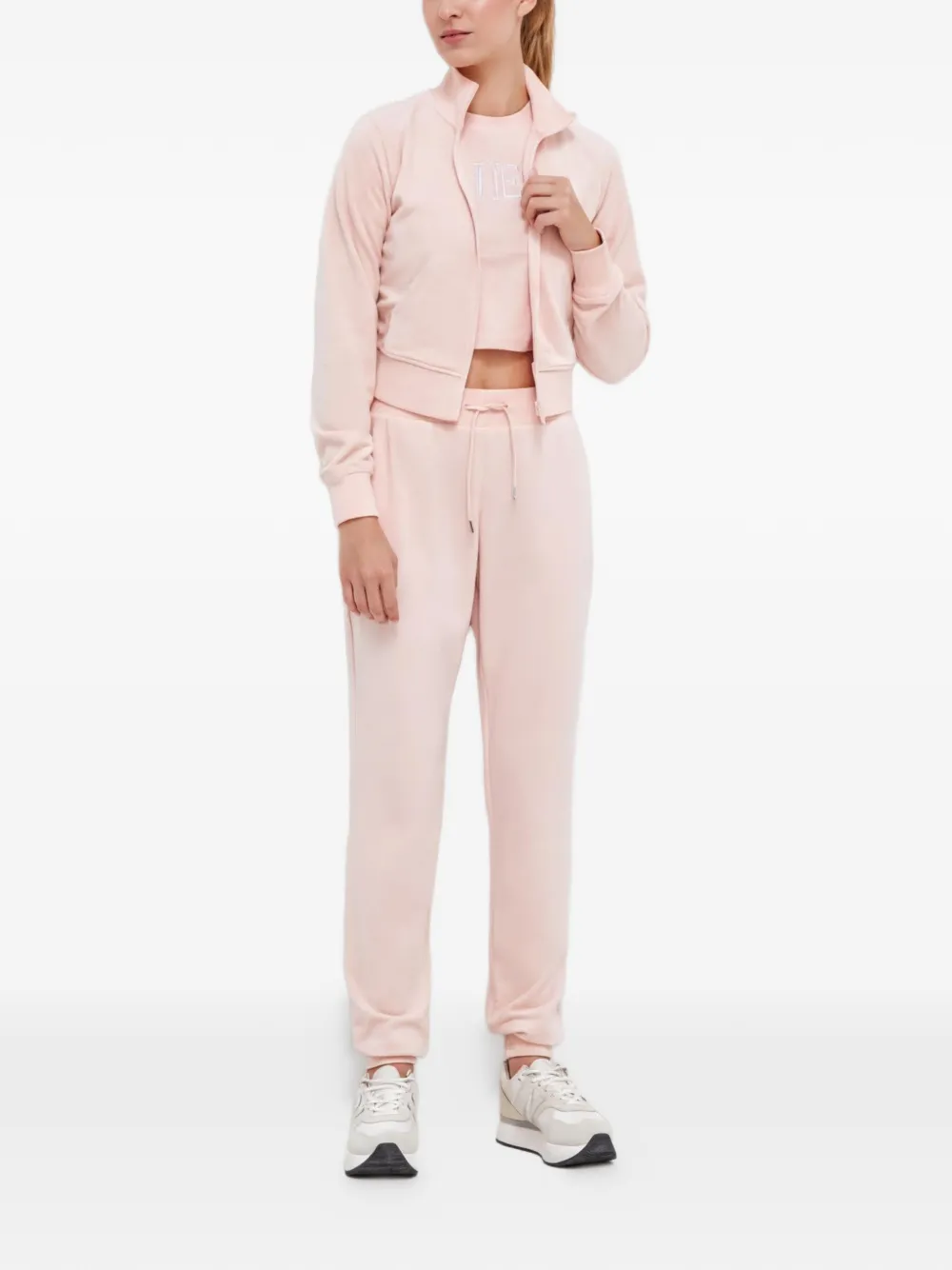 GUESS USA rhinestone-embellished cropped jacket Roze