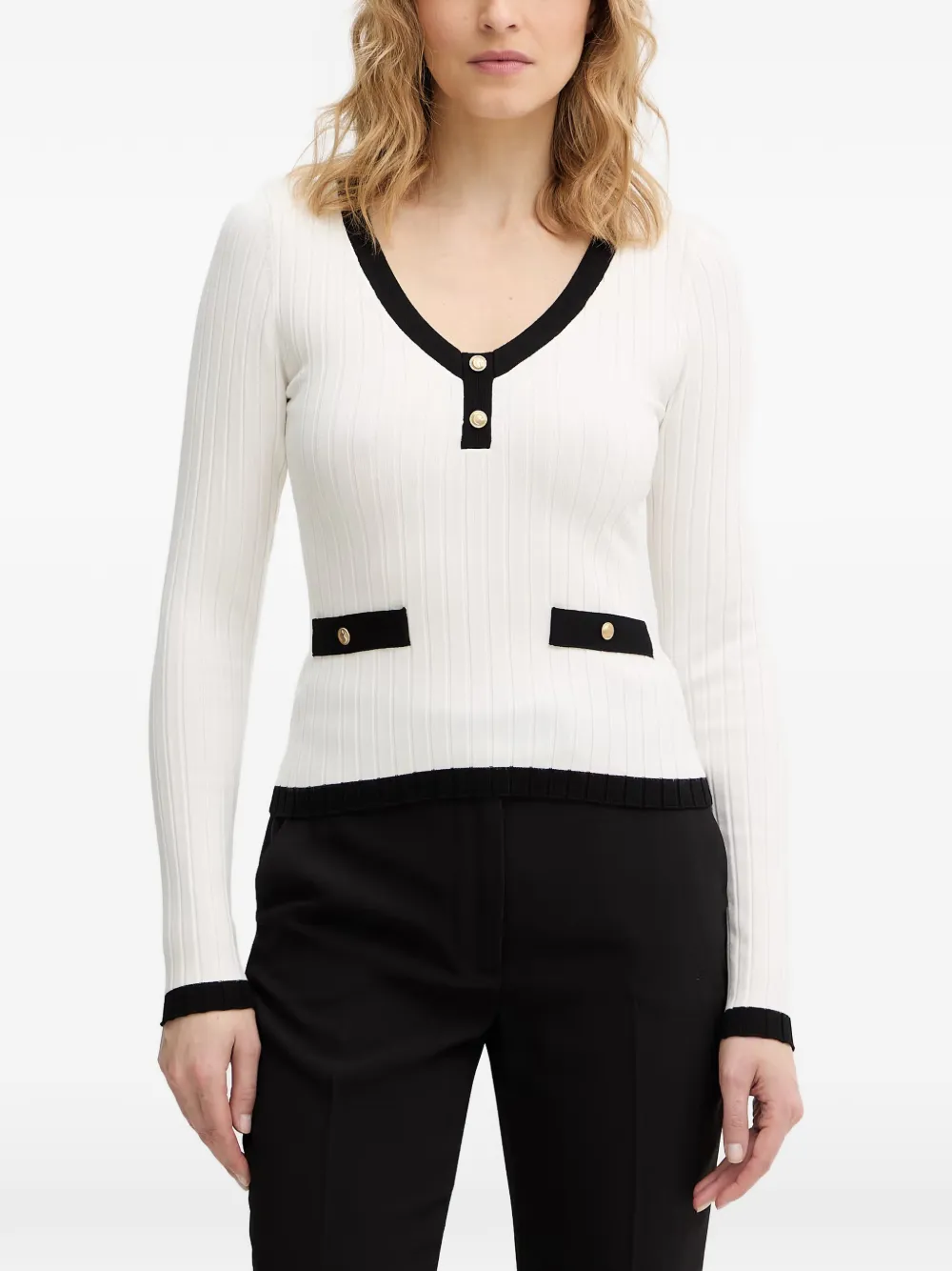 GUESS USA V-neck sweater - Bianco