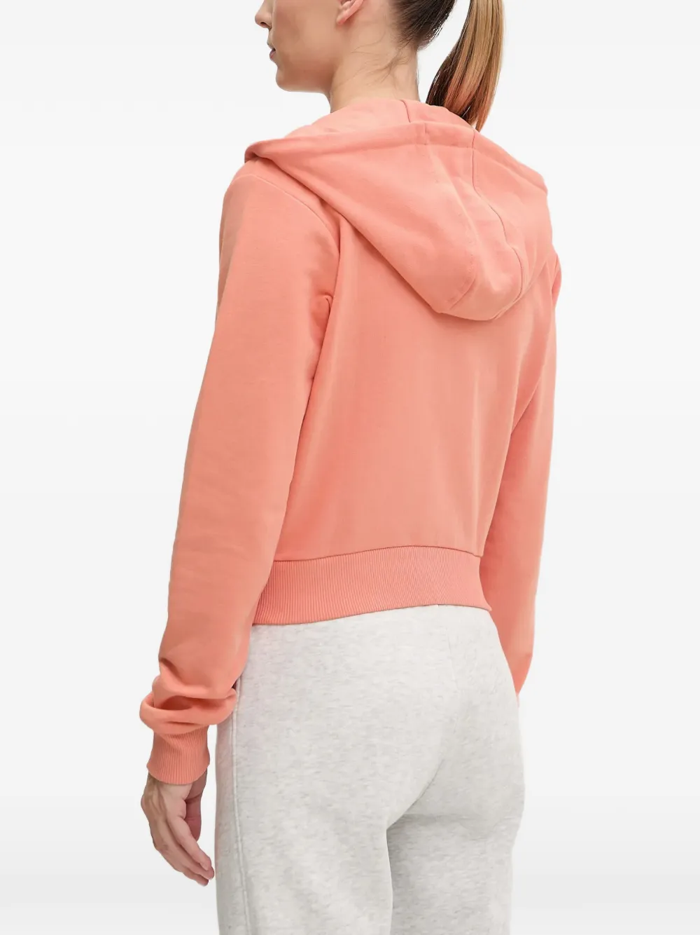 GUESS USA logo-embellished hoodie Oranje