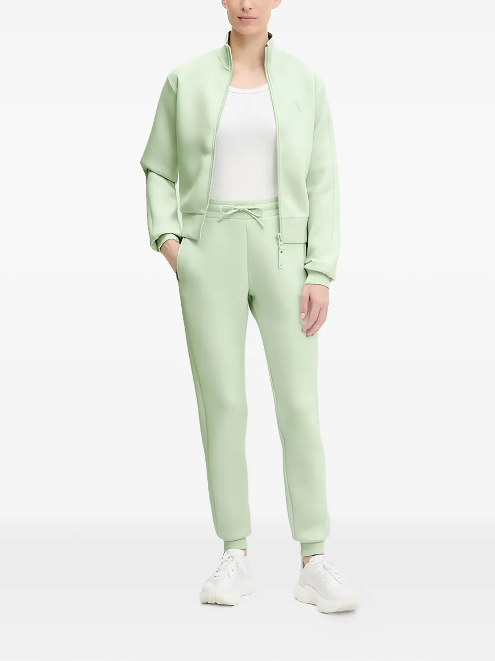 GUESS USA Sweater met ronde hoge hals en rits Groen